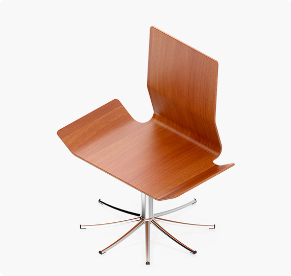 Mahogany minimalist chair