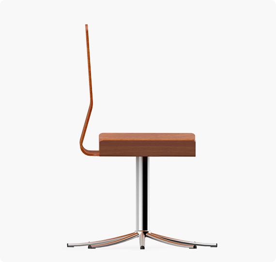 Mahogany minimalist chair – Image 2