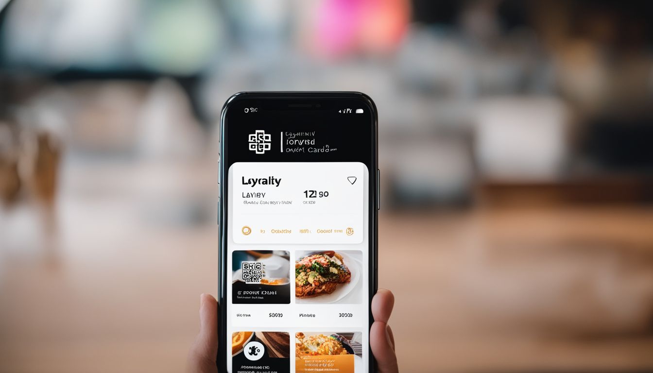 Une photo d'une application de carte de fidélité numérique sur un smartphone. Une photo d'une application de carte de fidélité numérique sur un smartphone.
