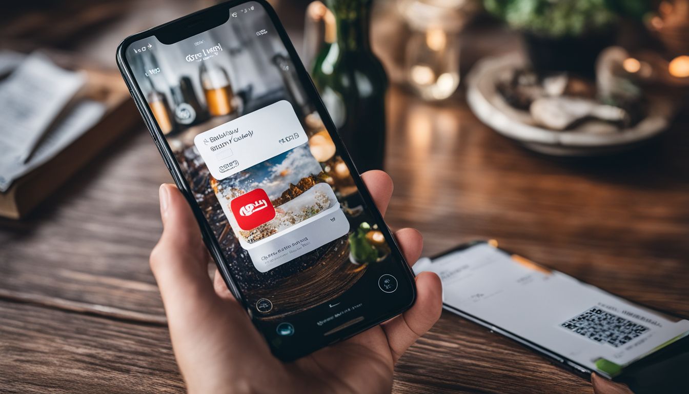 Une carte de fidélité virtuelle affichée sur un smartphone avec différents visages et coiffures.