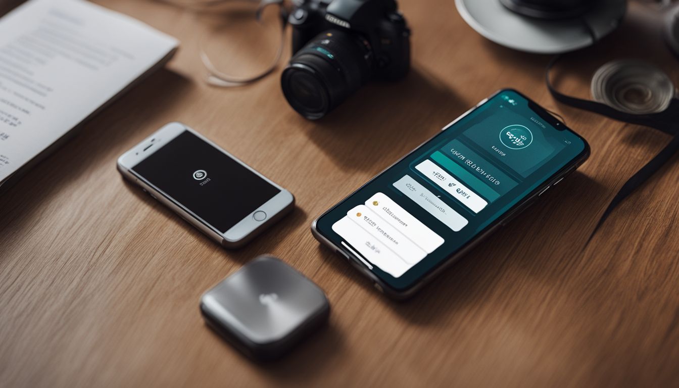 Un smartphone moderne affichant une carte de fidélité numérique. Un smartphone moderne affichant une carte de fidélité numérique.